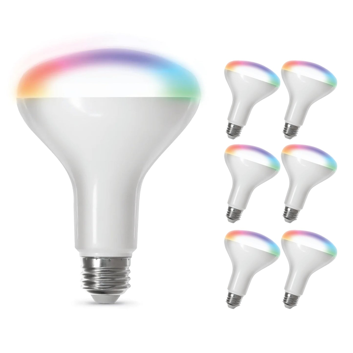 Feit Electric BR30 Smart Flood Light Bulb,2.4GHz WiFi Color Changing and Dimmable, No Hub, Works with Alexa or Google Assistant, BR30/RGBW/CA/AG, 65W, Multi-Color (RGBW), 1 Count (Pack of 1)