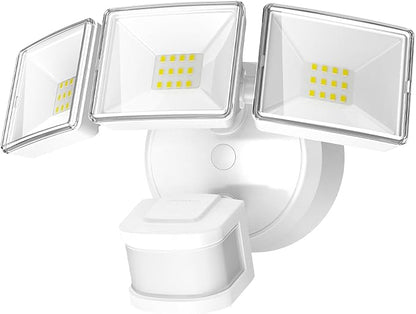 OREiN Motion Sensor Outdoor Lights – LED Flood Light, Bright & Energy-Efficient Security Light, 26W, 3500LM, 5000K Daylight, IP65 Waterproof, Dusk to Dawn, Ideal for Garage, Driveway, Backyard (White)