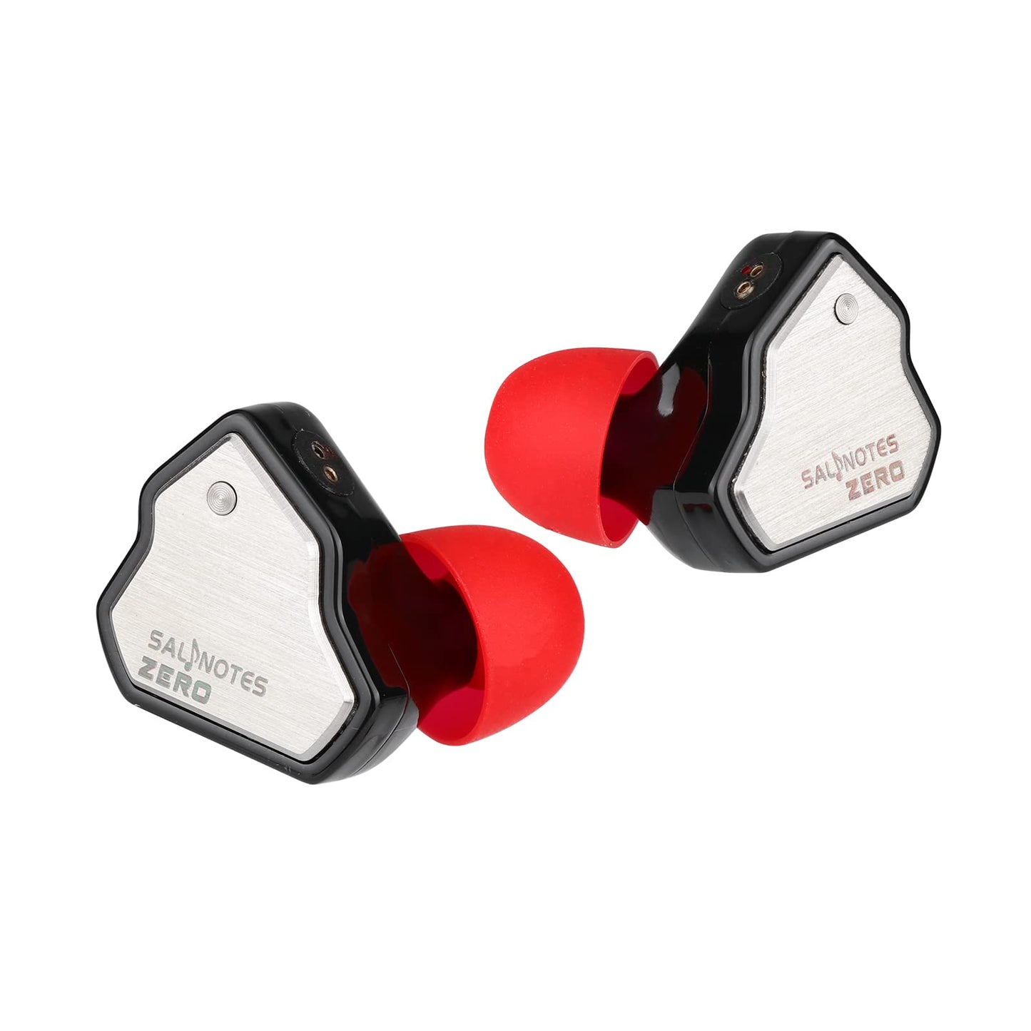 Linsoul 7Hz Salnotes Zero HiFi 10mm Dynamic Driver in-Ear Earphone IEM with Metal Composite Diaphragm Stainless Steel Faceplate Detachable 2Pin OFC Cable (Black, Without Mic)