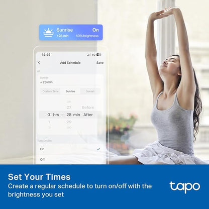 Tapo TP-Link Smart Light Bulbs, 800 Lumens (60W Equivalent), 2700K Soft Warm White LED Bulb, Dimmable, Compatible with Alexa and Google Home, No Hub Required, A19 E26, L510E (Pack of 48)