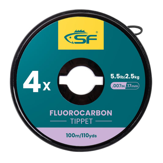 SF Clear Fluorocarbon Tippet Material Line Fly Fishing Tippets Leaders Trout Line Tenkara 100M # 4X 1PCS