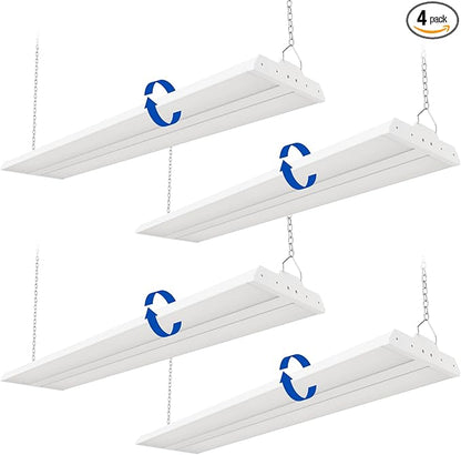 JTT 300W LED Linear High Bay Light, 45000LM Linear High Bay Shop Light Commercial 120-277V, 5000K Lights Shop Workshop Store Commercial Supermarket Warehouse Basement,5 Years Warranty,4-Pack ETL