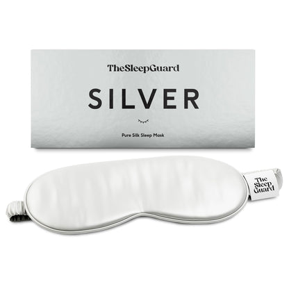 TheSleepGuard Pure Silk Sleep Mask [100% 6A Mulberry Silk, 22 Momme] Light Blocking Travel Essentials. Eye Masks for Sleeping. Black Oeko-Tex Blindfold. Eye Covers for Men & Women