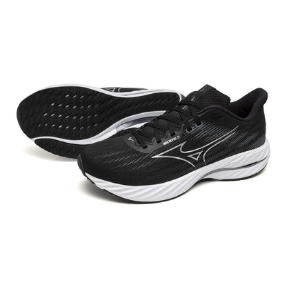 Mizuno Men's Wave Inspire 21 2E Running Shoe | Support Road-Trail Runner | Black-Silver | US Mens 11.5