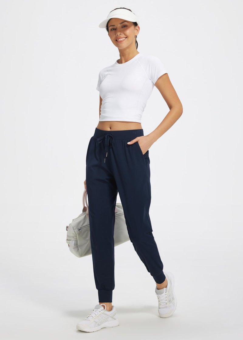 Libin Joggers for Women Tall/Regular/Petite Dance Sweatpants Athletic Workout Trousers Pants Tapered Casual Teacher Yoga Pants for Running Golf Work Cloths, Navy XXL