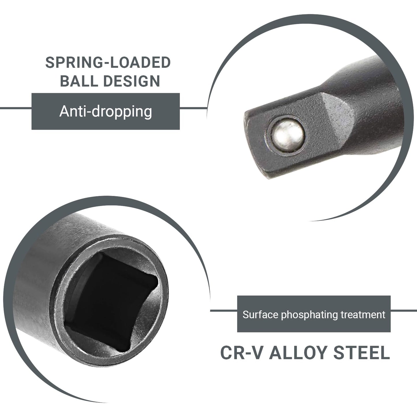 1/2 Inch Drive Extension,1/2" Impact Extension Bar,20" Long Socket Wrench Extender,Cr-V Steel