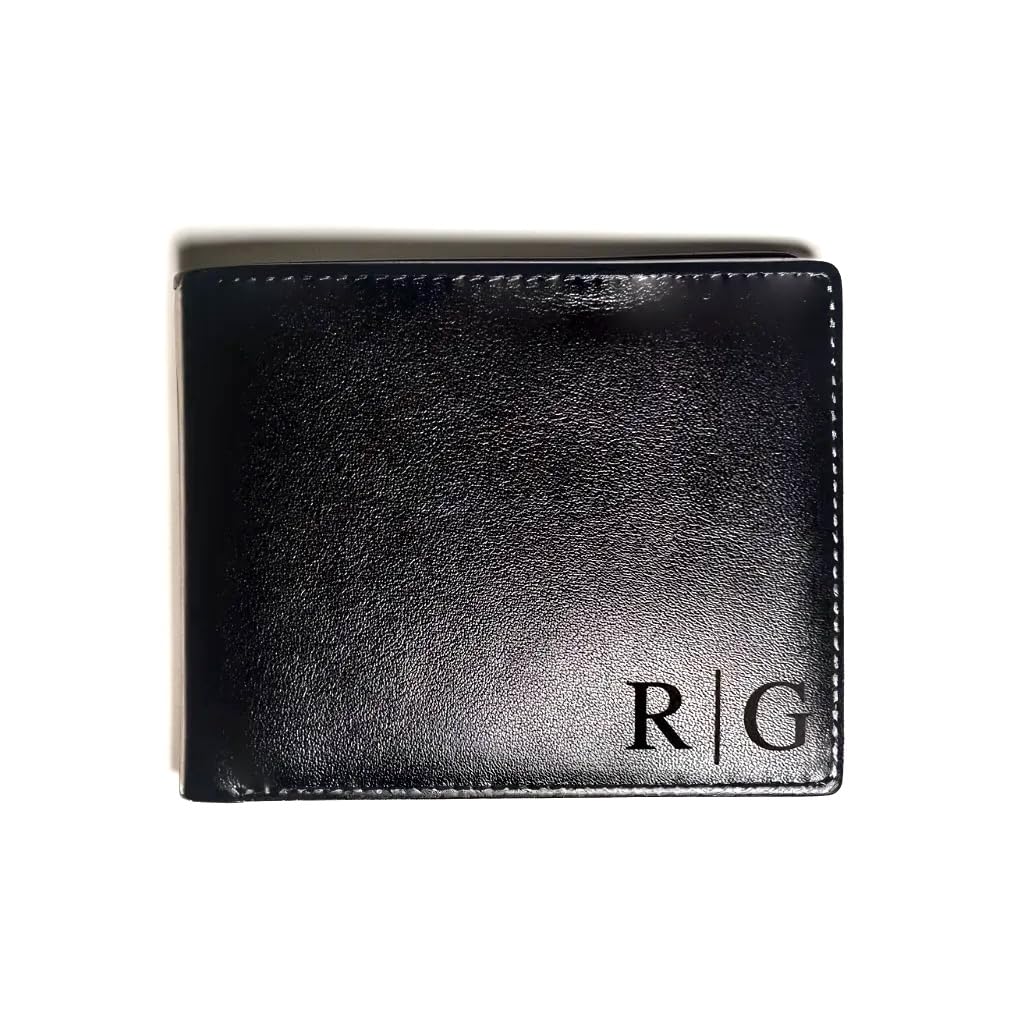 Premium Engrave Personalized Leather Wallet for Men, Custom RFID Blocking, Great Gift for Him, Husband, Dad, Anniversary, Groomsman, Son, Grandpa, Boyfriend, Wedding