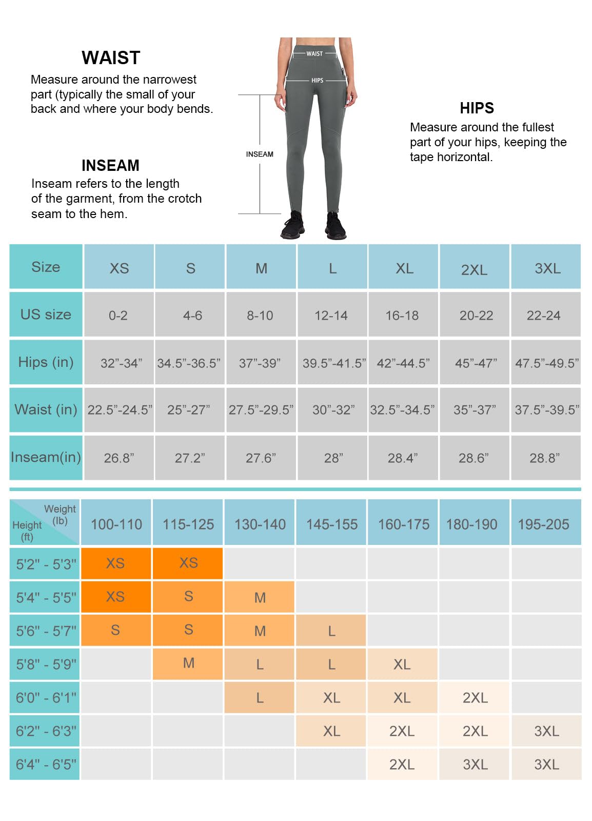 BALEAF Women's Fleece Lined Leggings Water Resistant Winter Clothes Running Tights Cold Weather Hiking Pants Zip Pockets