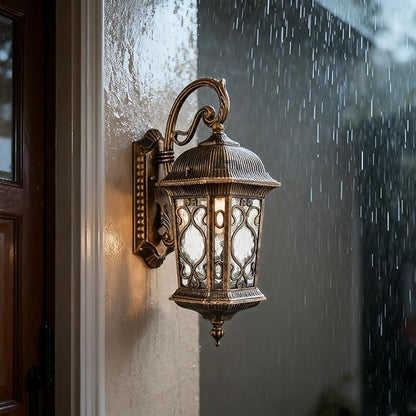 Outdoor Wall Lights Waterproof Outside Porch Light Water Glass Exterior Wall Sconces for Garage Porch Doorway