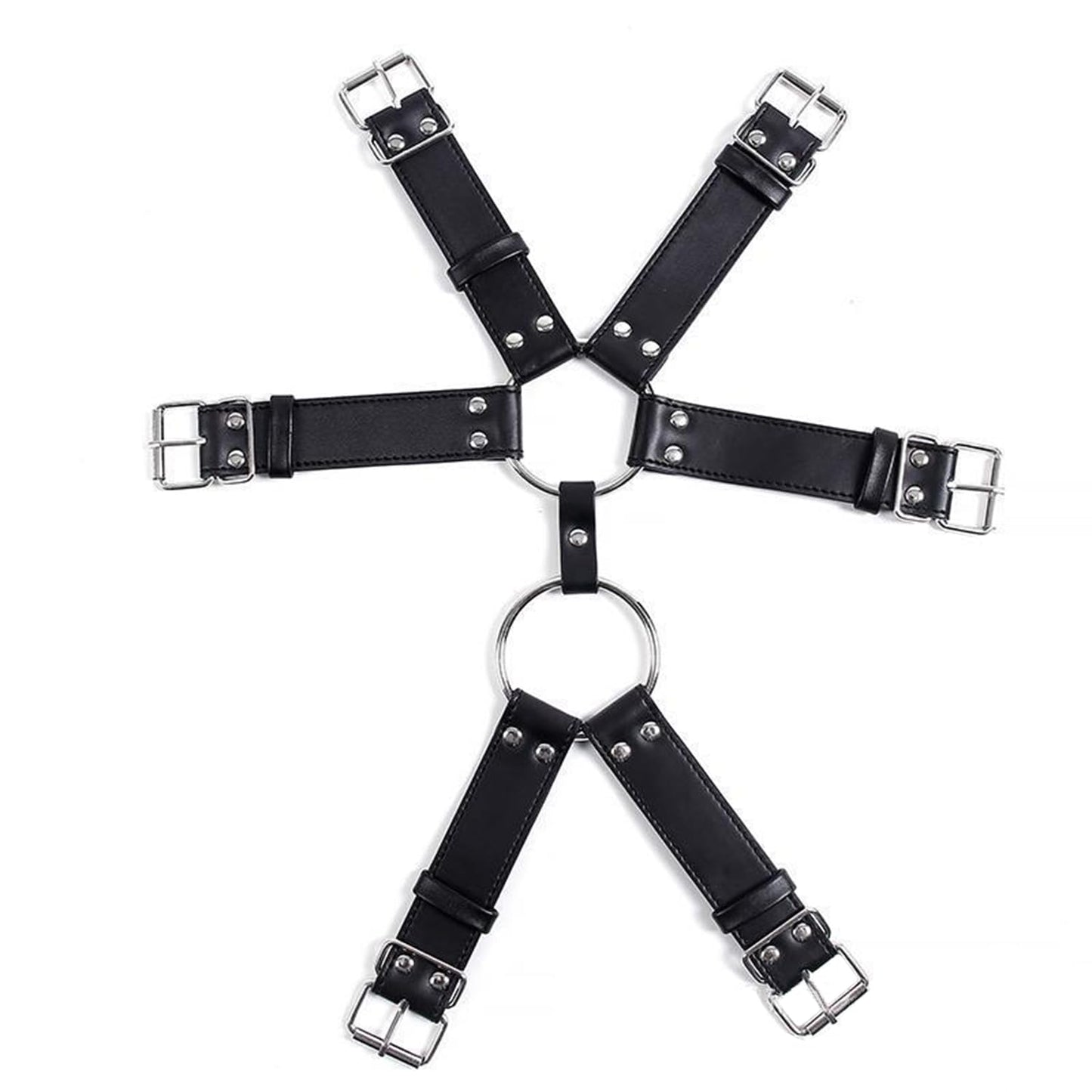 TARZNGGLOP Men's Harness Belt, Nightwear Costume PU Leather Body Chest for Men, Sexy Punk Body Harness Belt, Adjustable Buckle Clothes Outfits, Nightclub Cosplay Clubwear