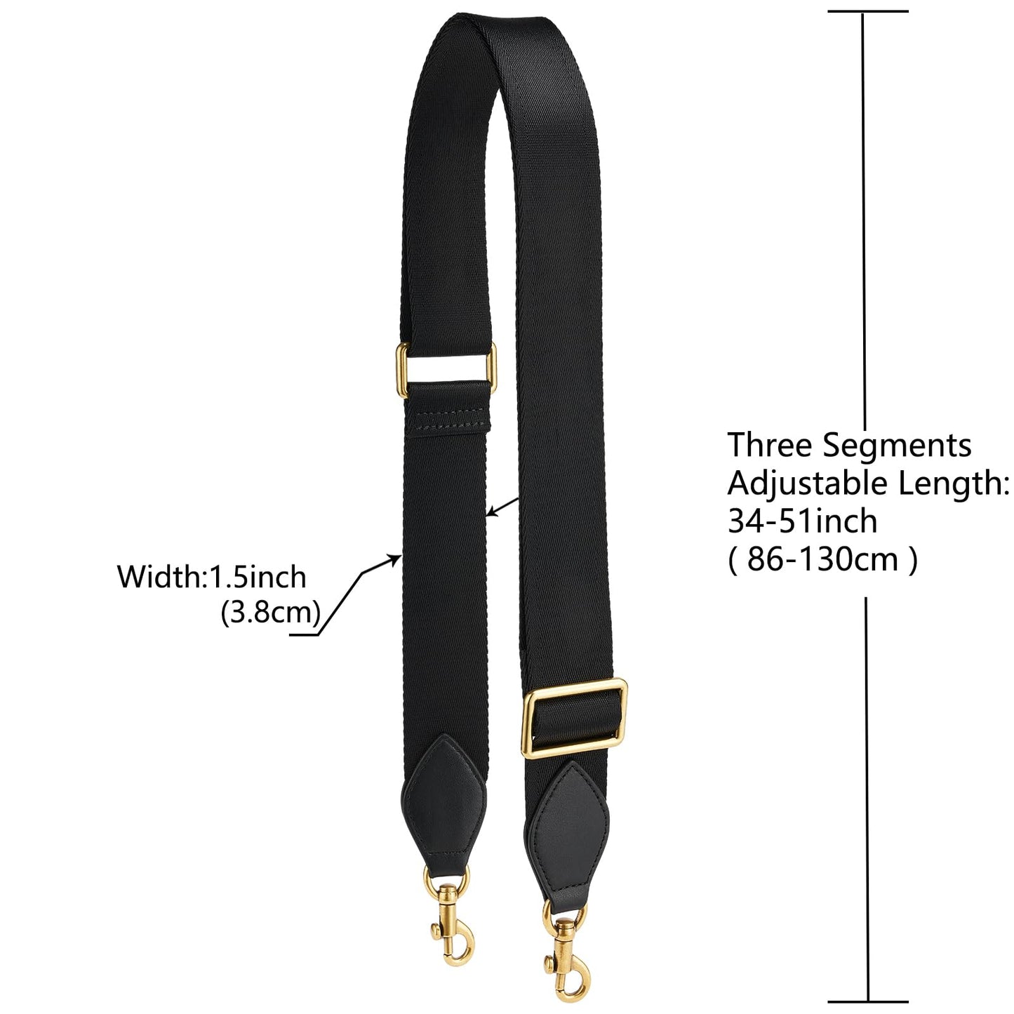 HUADEK Purse Straps Replacement Crossbody Bags Handbag Wide Canvas Leather Adjustable
