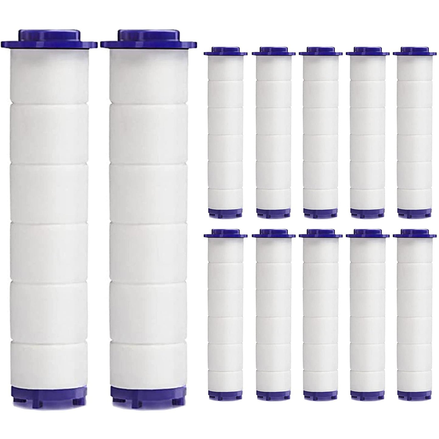 High Pressure Handheld Turbo Fan Shower Head PP-Cotton Filter Cartridge,3.7in Detachable Propeller Hydro Jet Shower Head Filter,set of 12