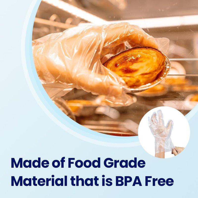 CLEANWRAP Disposable Gloves - LDPE, BPA FREE (1,000 Piece) - Mothers Day Gifts for Mom I Food Service & Clean Plastic Gloves Disposable, Korean, Clean Vinyl Glove