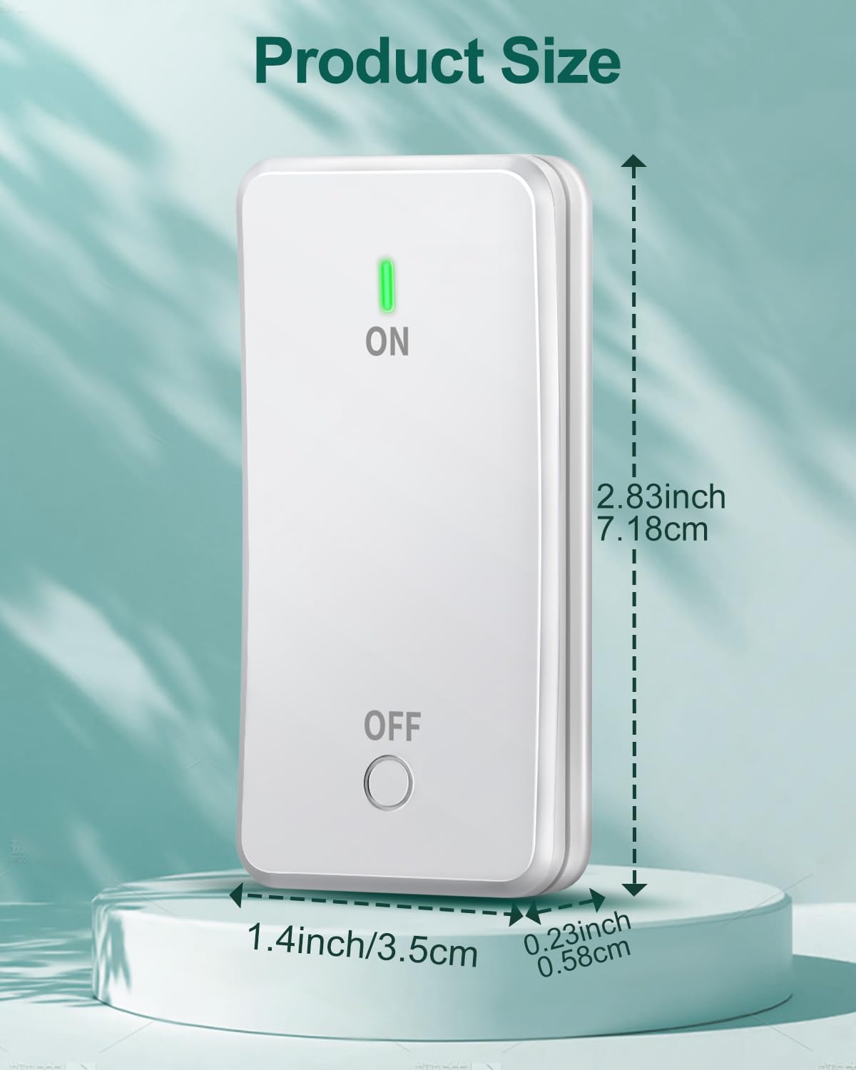 Remote Control Outlet, Buckle Design Removable Wireless Wall Mounted Light Switch, 300 ft 15A 1500W, No Wiring Electrical Remote Outlet for Appliance