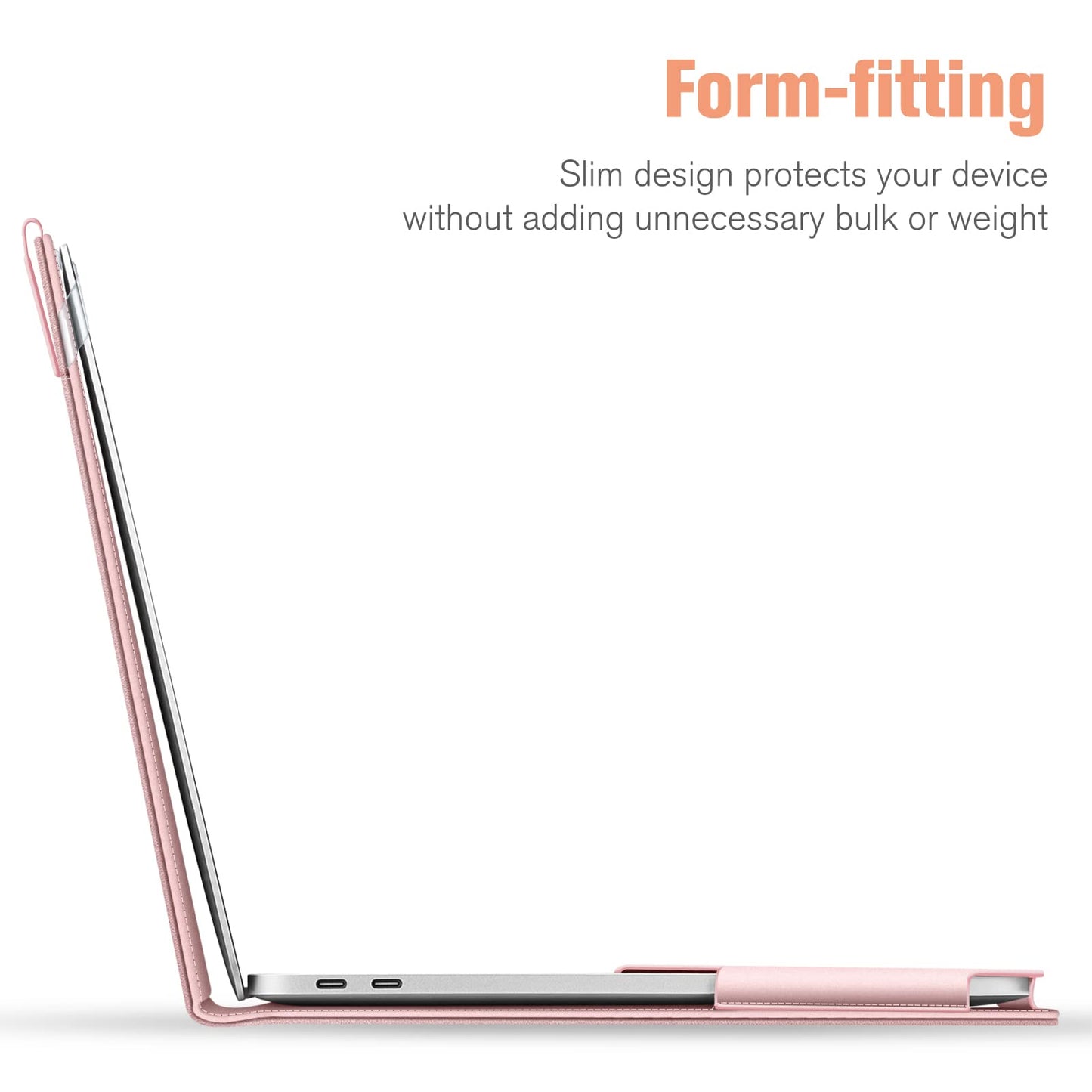 Fintie Sleeve Case Cover for MacBook Air 13.6 A3449 A3240 A3113 A2681 M5 M4 M3 M2, Air 13 A2337 (M1) A2179 A1932, MacBook Pro 13 A2338 (M2 M1) A2251 A2289 A2159 A1989 A1706 A1708, Rose Gold