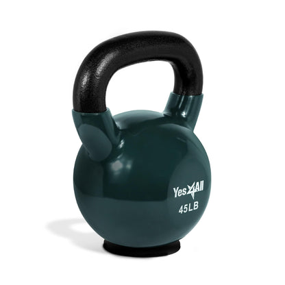 Yes4All Kettlebells Rubber Base, Kettlebell Set for Women, Strength Training Kettlebells Weights (10-65 lbs)