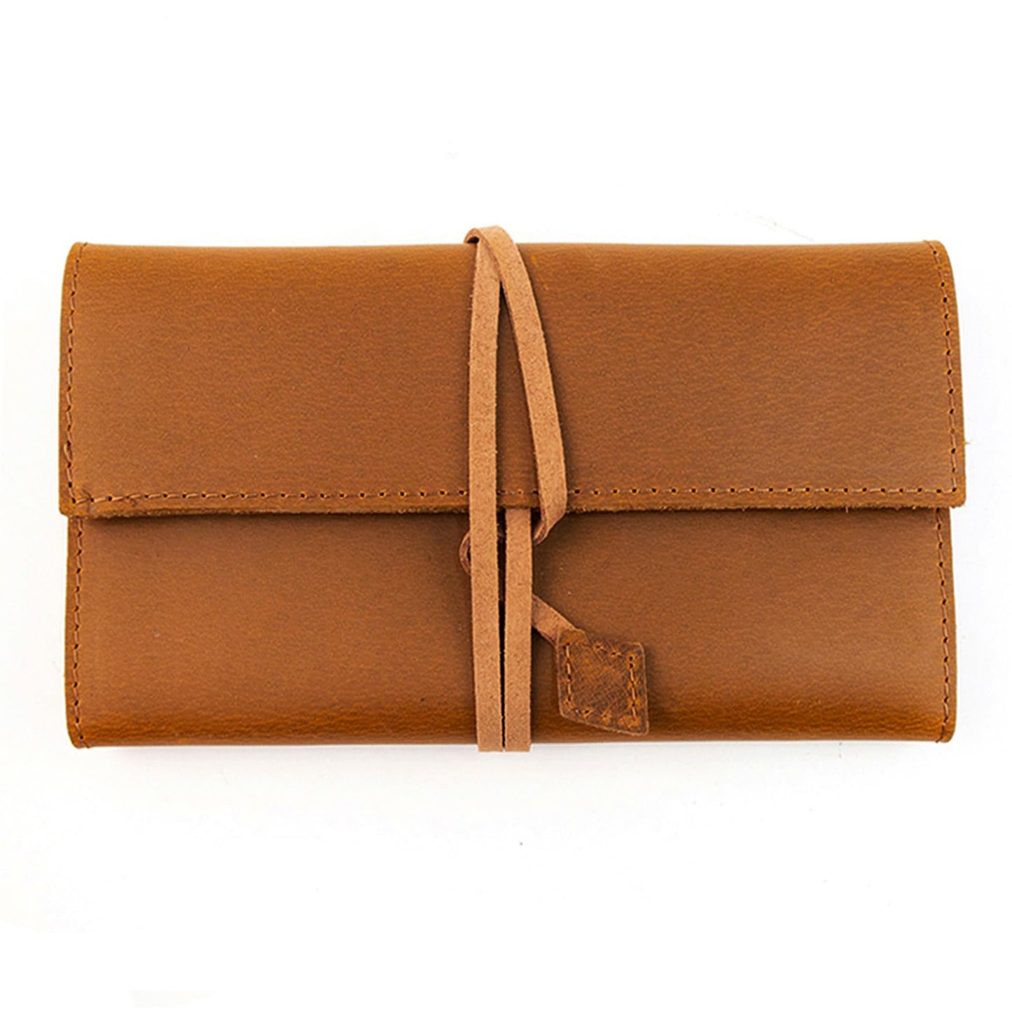 Boshiho Genuine Leather Roll Up Tobacco Pouch with Rolling Tip Paper Holder Slot (Brown (M))