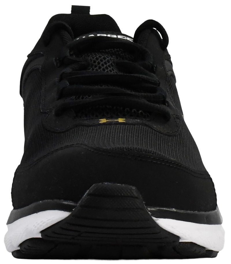 Under Armour Men's Charged Assert 9 Running Shoe, Black/White/Gold,11
