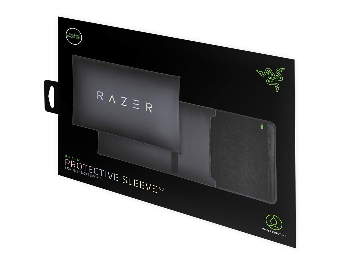 Razer 13" Neoprene Laptop Sleeve: Scratch & Water-Resistant - Padded Interior Lining - Snag-Free Velcro - Flip-Out Mouse Mat - Classic Black