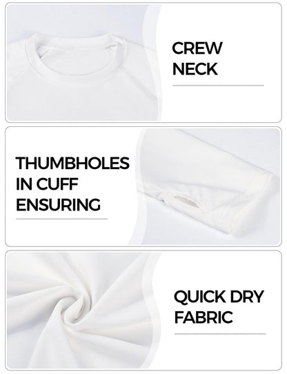 Rash Guard for Women UPF50+ Sun Shirt, Long Sleeve UV Protection Shirts Women Quick Dry Workout Shirts Hiking Swimming Tops (US, Alpha, XX-Large, Regular, Regular, White)
