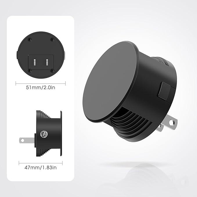 Night Lights Plug into Wall [2 Pack], Dusk to Dawn Sensor Nightlight, Brightness Adjustable, 3000K Soft White, Dimmable Plug in Night Light for Bedroom, Hallway, Stairs, Kitchen