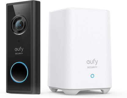 eufy Security, Video Doorbell S220 (Battery-Powered) Kit, Security Camera - 2K Resolution, 180-Day Battery Life, Encrypted Local Storage, No Monthly Fees, Built-in Storage, Motion Only Alert