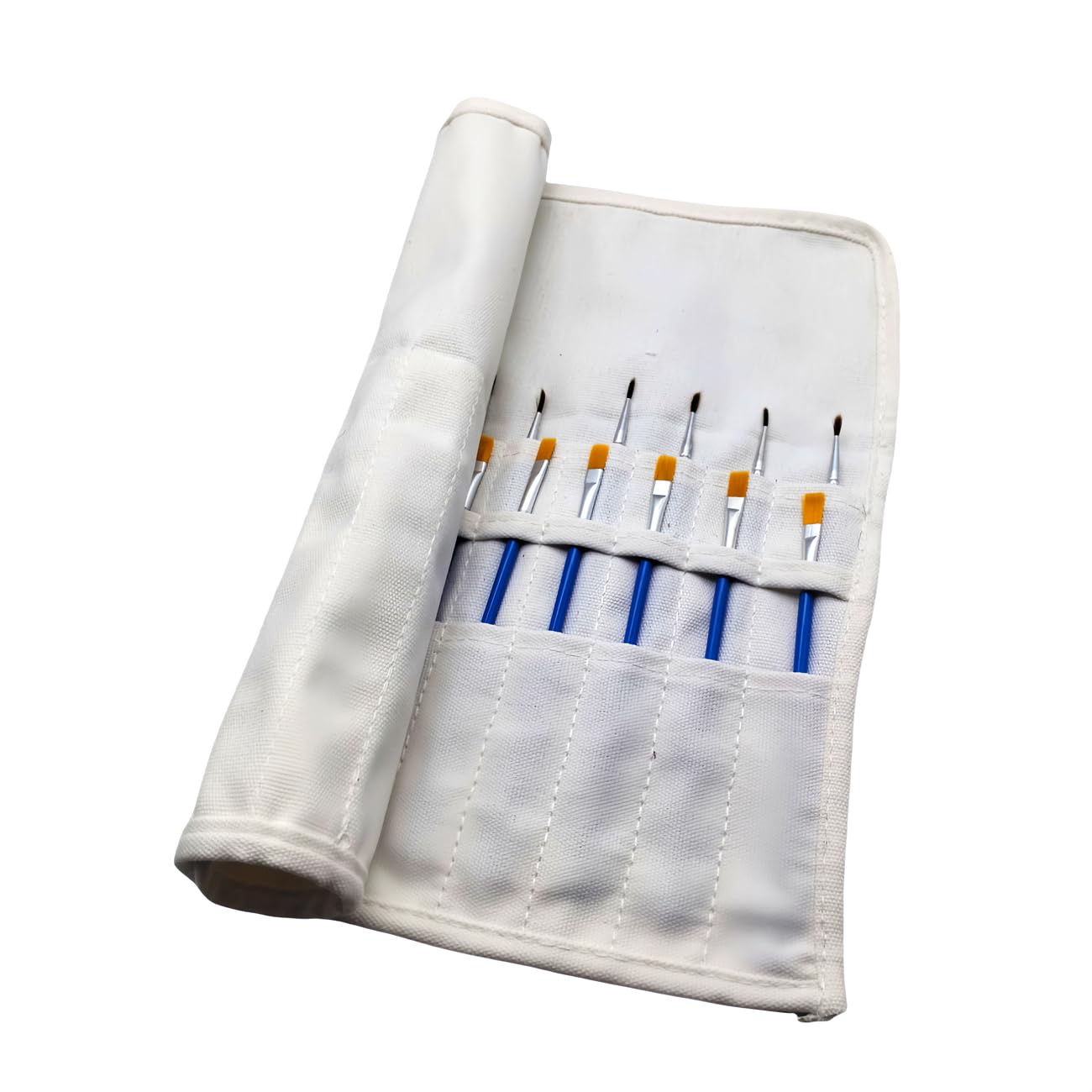 Funny live Paint Brush Holder Art Supplies, Artist Brush Holder & Storage Organizer Roll-Up Case Bag, Protect Acrylic Oil Watercolor Paintbrushes (White 22 Slot Pockets)