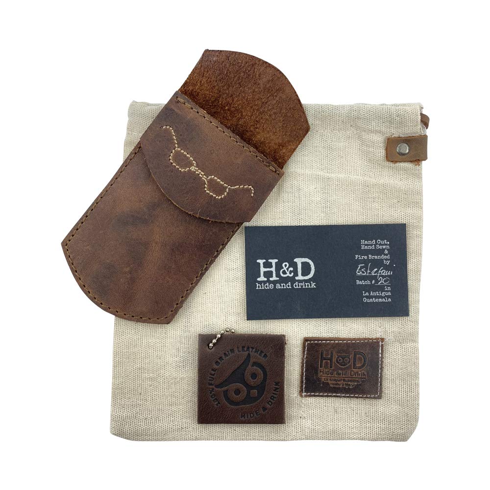 Hide & Drink, Durable Leather Pocket Protector Pencil Pouch Classy Glasses Work Essentials Pen Holder Handmade:: Bourbon Brown