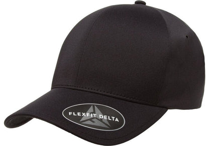Flexfit Men's Delta Seamless Baseball Cap, Black, Small-Medium