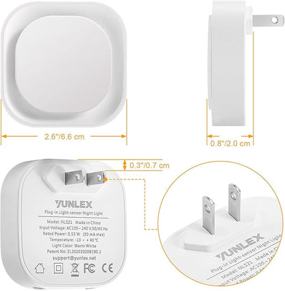 2 Pack Purple Night Light, Gentle Eye-Care with Dimmable Soft Glow & Indirect Reflection, Auto Dusk to Dawn Sensor, Plug in Nightlight for Meditation Corner, Creative Studio, Bedroom, Bathroom