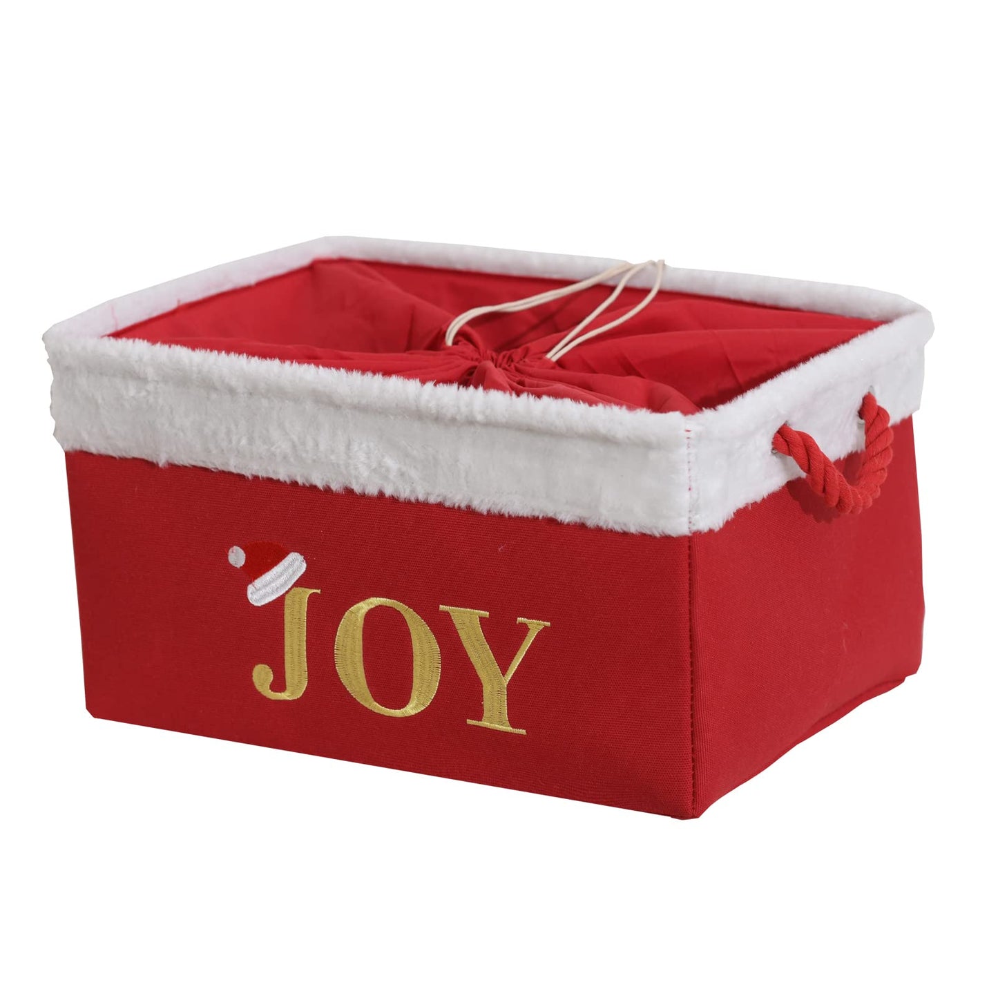 INough Christmas Basket Large Empty Christmas Baskets Red Christmas Gift Baskets with Handles Holiday Storage for Gifts Holiday Christmas Decor for Baby/Kids/Nursery Room