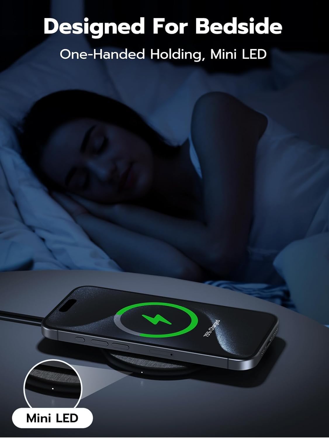 NewQ Wireless Charger, 15W Max Wireless Charging Pad for iPhone 15 14 13 12 11 X 8 Mini/SE/Pro/Max/Plus, Samsung Galaxy S23/S22/S21/S20/S10/S9/S8/S7/Note20/10/9/8, Air Pods/Pro/Galaxy Buds/+, 1 Pack