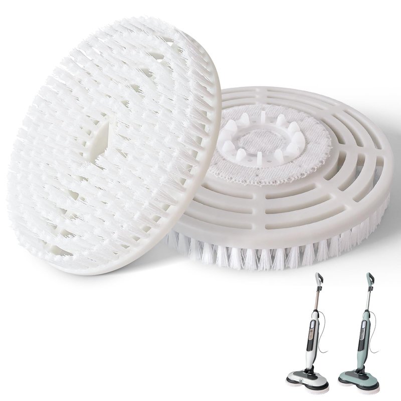 2 Pack Upgraded Steam Mop Replacement Brush Heads Compatible with Shark Steam and Scrub Mop S8201 S8001 S8002 S7201 S7001 Series, Short Bristle Cleaning and Polishing Brush for Deep Clean Hard Floors
