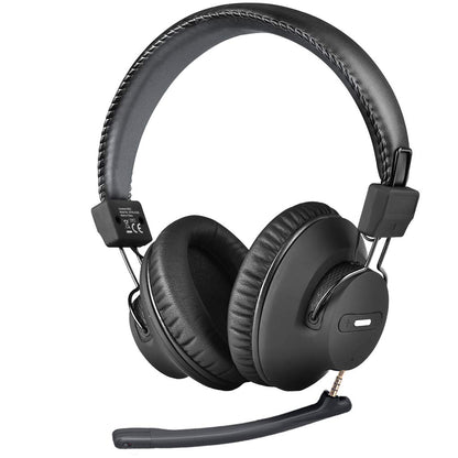 Avantree AS9M Bluetooth 5.0 Over Ear Headphones with Boom Mic for Phone Call, Home Office PC Computer, Clear Voice & HiFi Sound Quality, Extra Comfortable & Lightweight, 40H, Wireless & Wired
