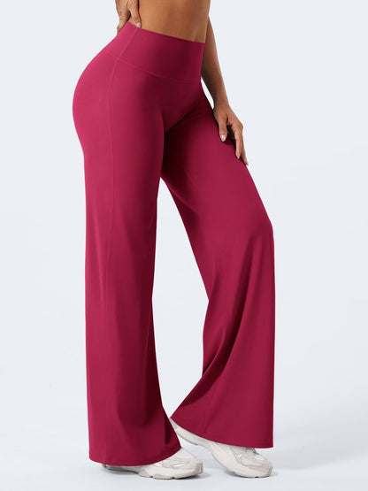YEOREO Workout Leggings Womens No Front Seam Straight Leggings 31.5" High Waist Buttery Eddiy Gym Yoga Pants Ruby Red XL