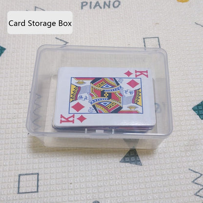 DKAOVH 3PCS Clear Plastic Playing Deck Card Storage Box,Plastic Card Boxes,Collectible Trading Card Cases, Card Case Holder,Plastic Storage Containers Box for Game Card,Puzzle, chess pieces