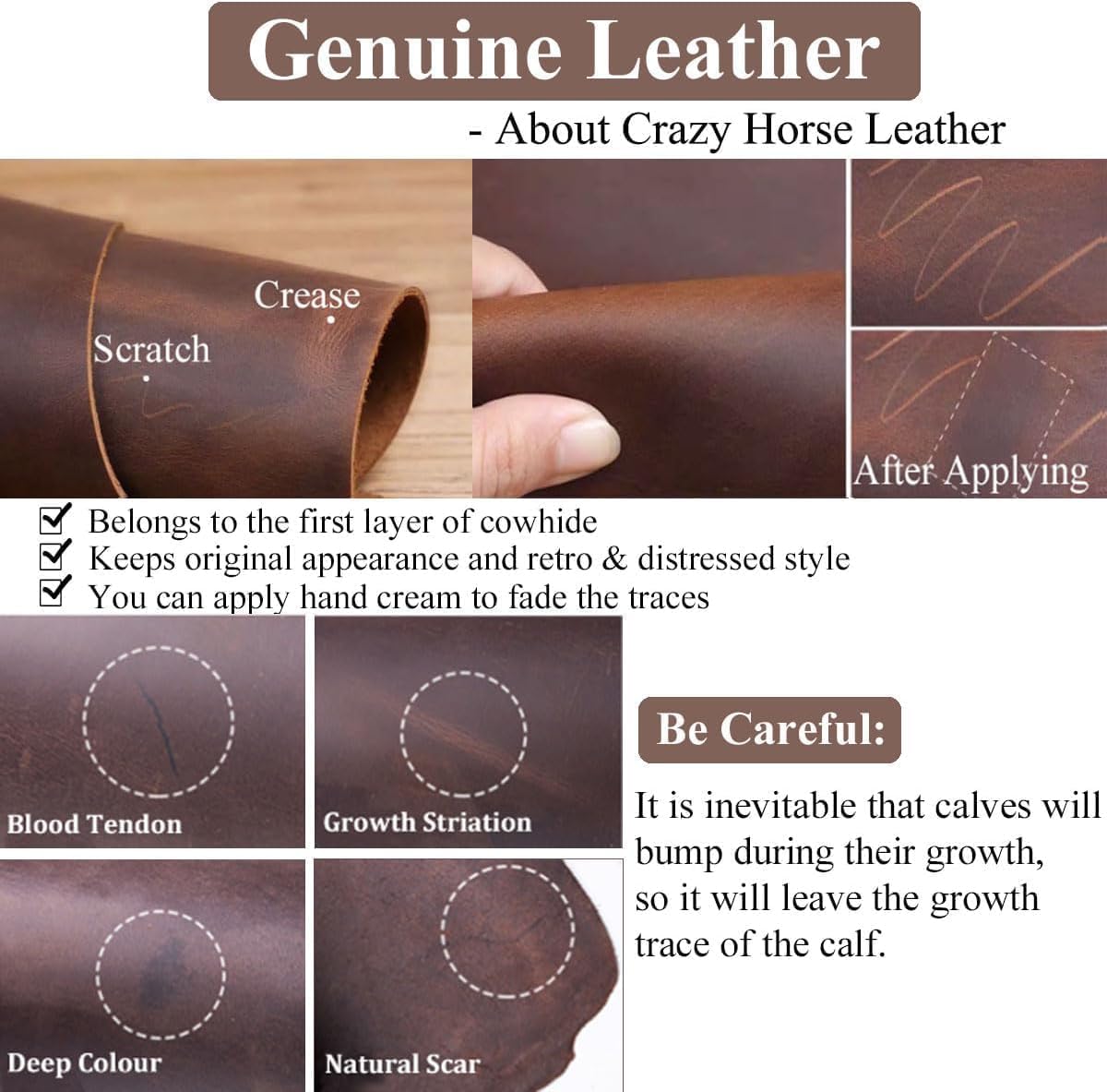 Acidea Genuine Leather Pencil Case Organizer, Coffee Style Leather Storage Pen Pouch for Pencils, Markers, Pens and Art Supplies, 10 Wooden Pencils Portable Pen Case Storage for Man Woman Office