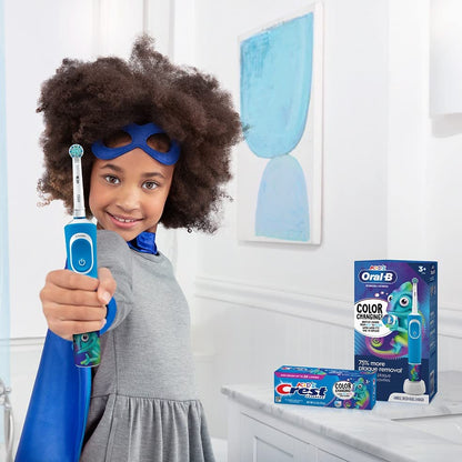 Oral-B Kids Electric Toothbrush with Sensitive Brush Head and Timer, for Kids 3+ (Product Design May Vary)
