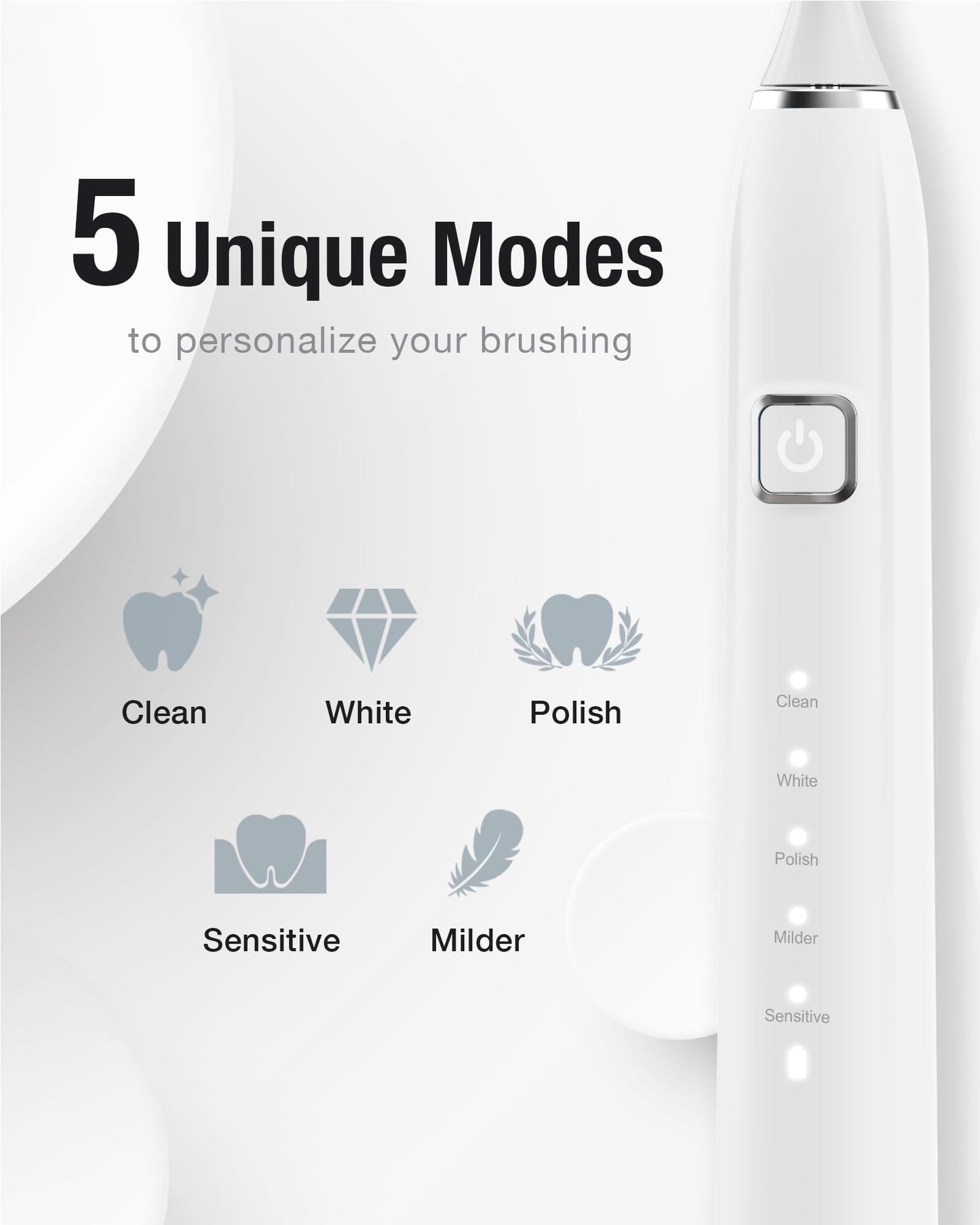 7AM2M Sonic Electric Toothbrush with 6 Brush Heads for Adults&Kids, One Charge for 120 Days, Wireless Fast Charge, 5 Modes, 40000VPM Powered Toothbrush, 2 Minutes Built in Smart Timer (Black)