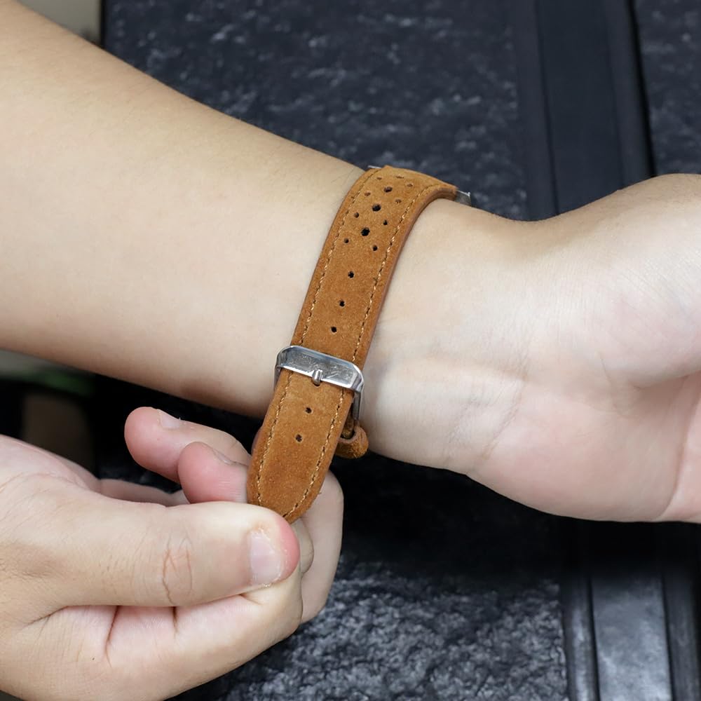 Onthelevel Suede Leather Watch Strap 18mm 19mm 20mm 21mm 22mm 24mm Rally Racing Watch Band With Quick Release Replacement Watchband