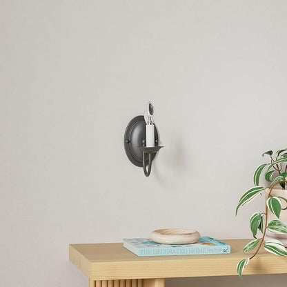 Livex Lighting 4151-04 Home Basics 1 Light Black Wall Sconce