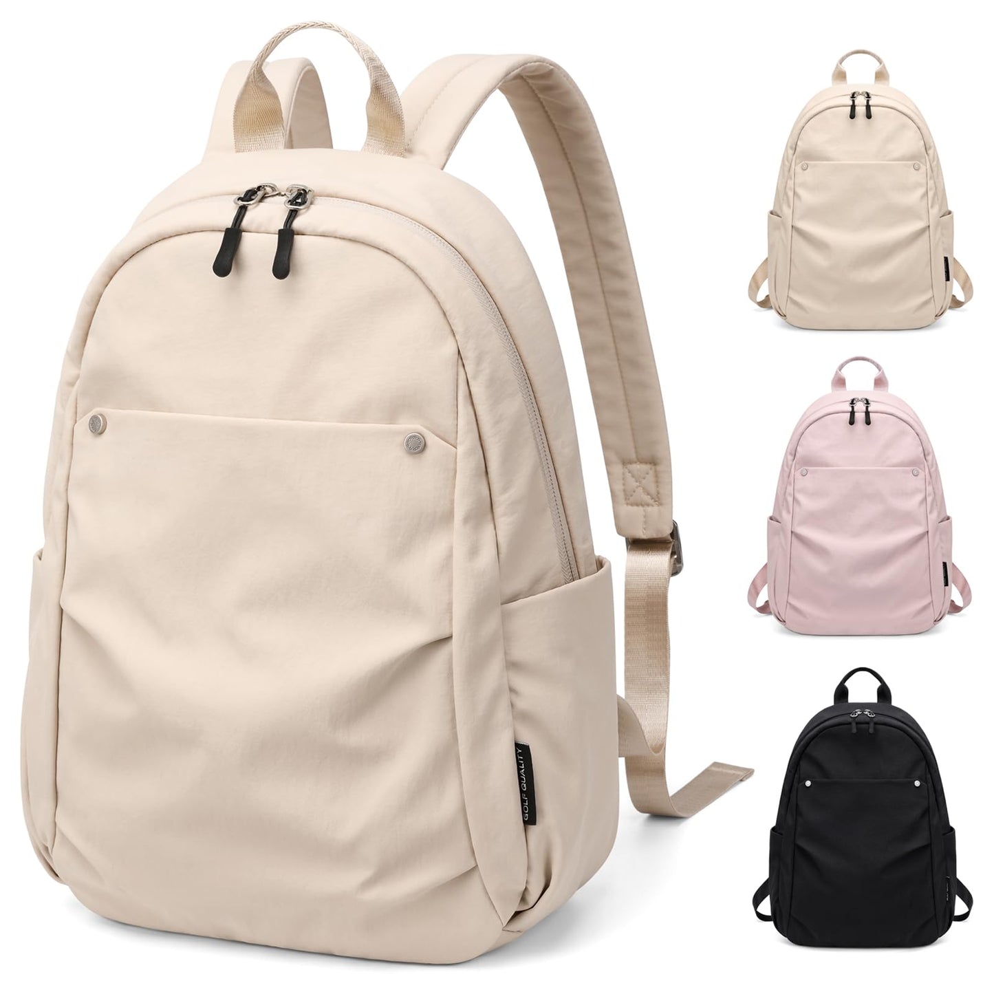 GOLF QUALITY Mini Backpack for Women Fashion Small Backpack Purse Lightweight Daypack for Work Trave Daily,Apricot