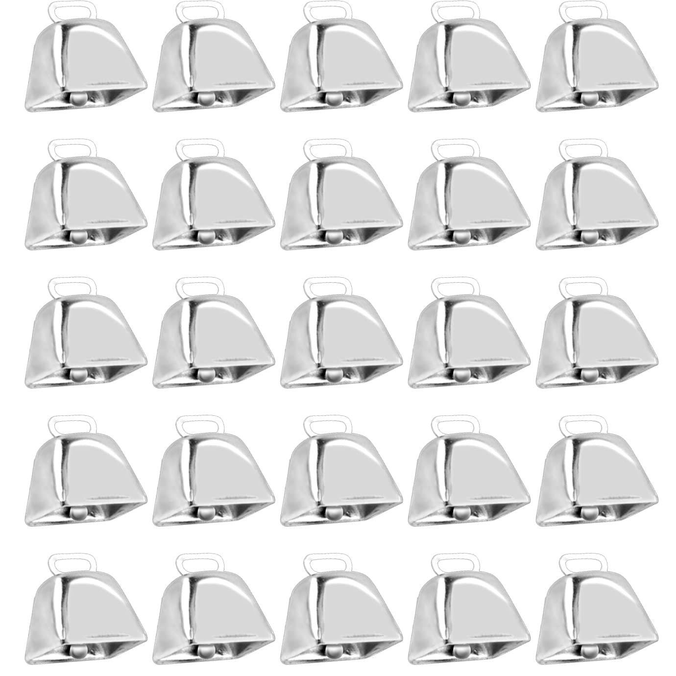 Quacoww 36 Pieces Christmas Jingle Bells Metal Cow Bells Craft Bells Small Bell Mini Bells DIY Bells for Wreath, Holiday Home and Hanging Christmas Wind Chimes Making