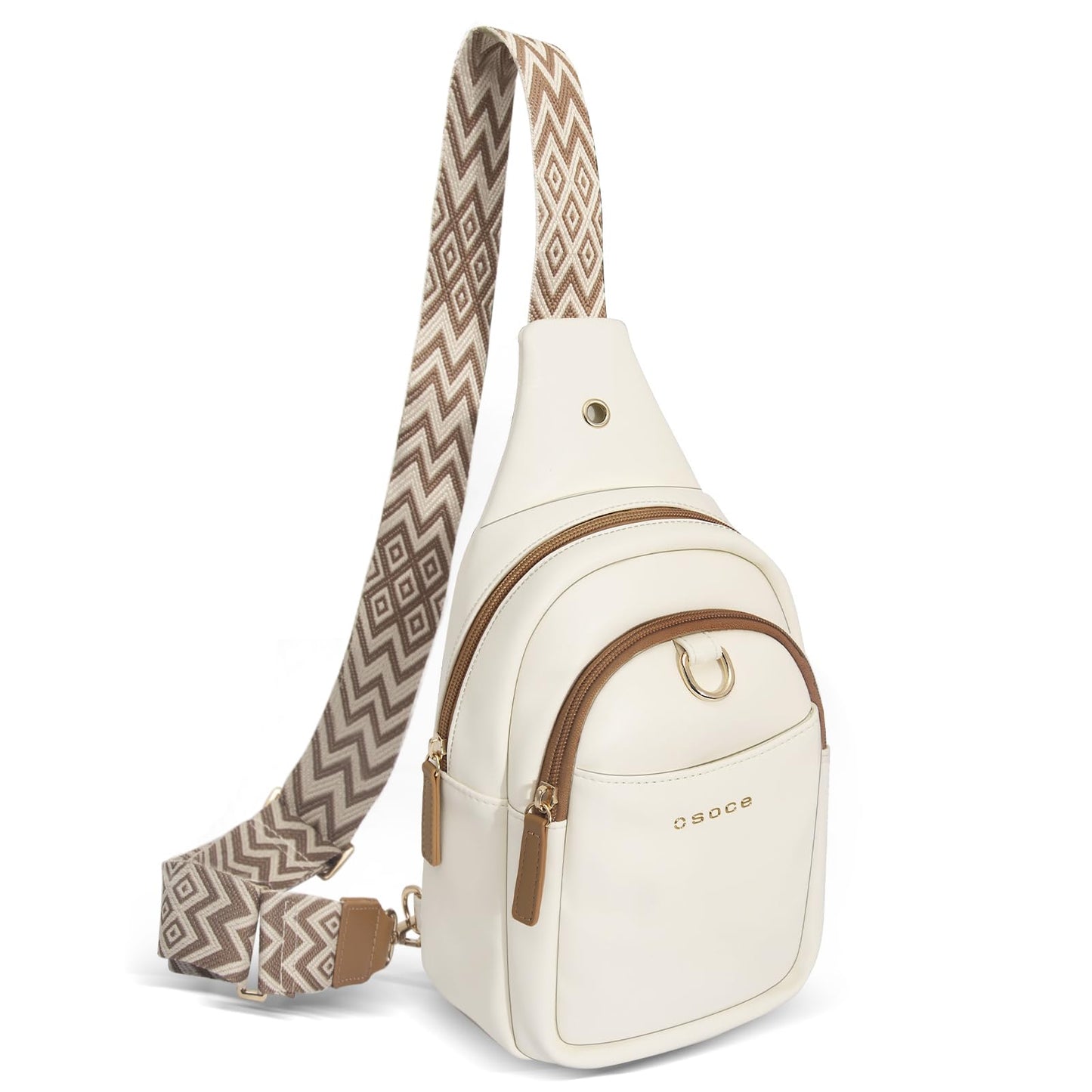 OSOCE Crossbody Bags for Women Sling Bag Anti Theft PU Leather Travel Chest Purse Small Adjustable Strap Fits Large Phone