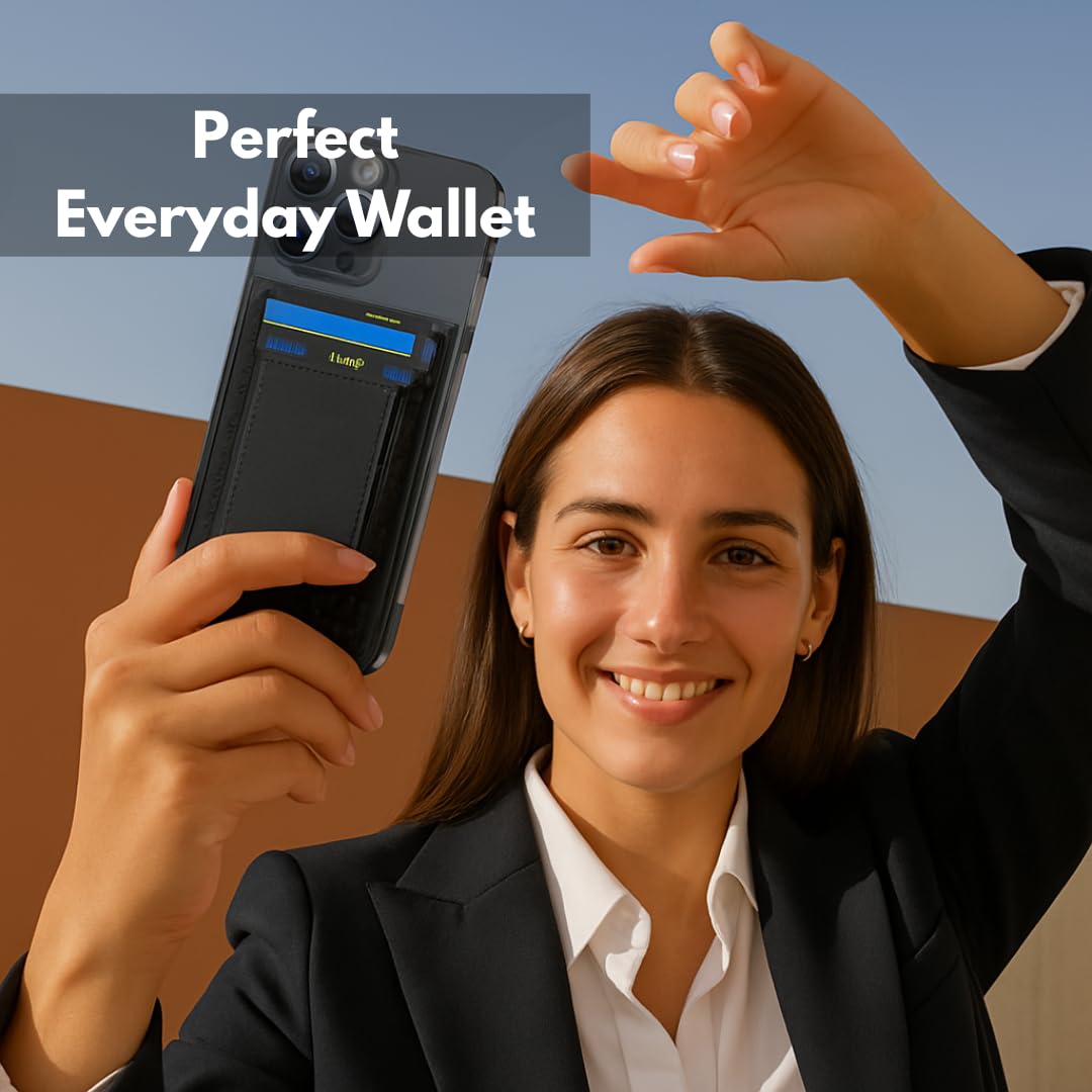 Style Uplift SU.Snap Magsafe Wallet Compatible with MagSafe for iPhone 17/16/15/14/13/12 Series, 8-Card Slim Phone Wallet Holder with Elastic Back, Vegan Leather Minimalist Magnetic Wallet Stand