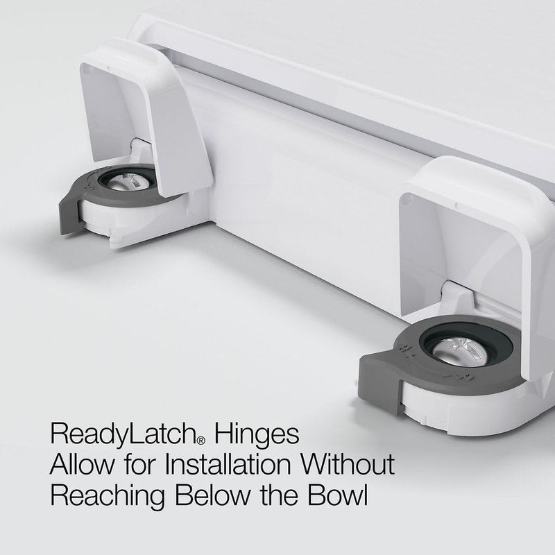 KOHLER 4636-RL-K4 Cachet ReadyLatch Elongated Toilet Seat Slow Close, Soft Close Toilet Seat Quiet Lid, Contoured Grip-Tight Bumpers Installation Hardware, Apartment Essentials, Cashmere (Pack of 2)