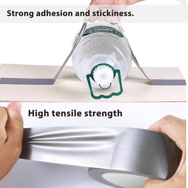 Amanbo 3-Pack Duct Tape Heavy Duty Waterproof Silver, 66 Yards x 1.88 Inch Total Strong Adhesive No Residue Bulk for Home Use, DIY, Projects, Outdoor Repairs Tear by Hand