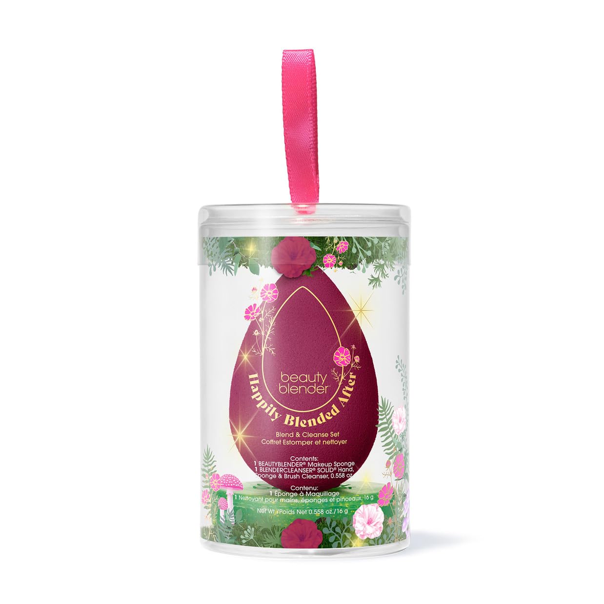 Beautyblender® | Blending Queen Blend and Cleanse Set, Sapphire sponge and Speckled Violet Cleanser