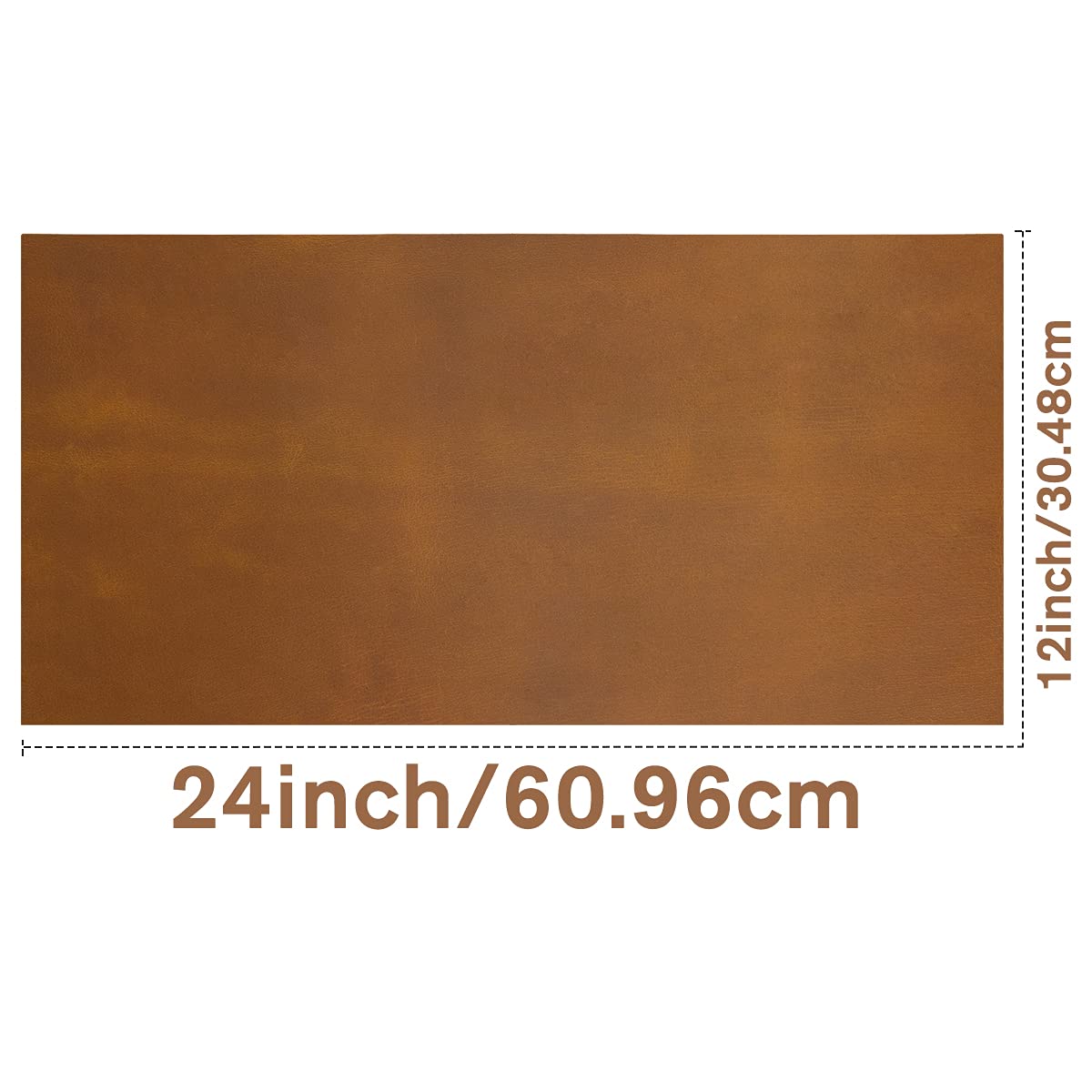 Thick Full Grain Leather Sheets for Crafts Genuine Cowhide Tooling Leather Square Pieces 1.8-2.1mm for Crafts Sewing Hobby Workshop Bourbon Brown 12"x24"