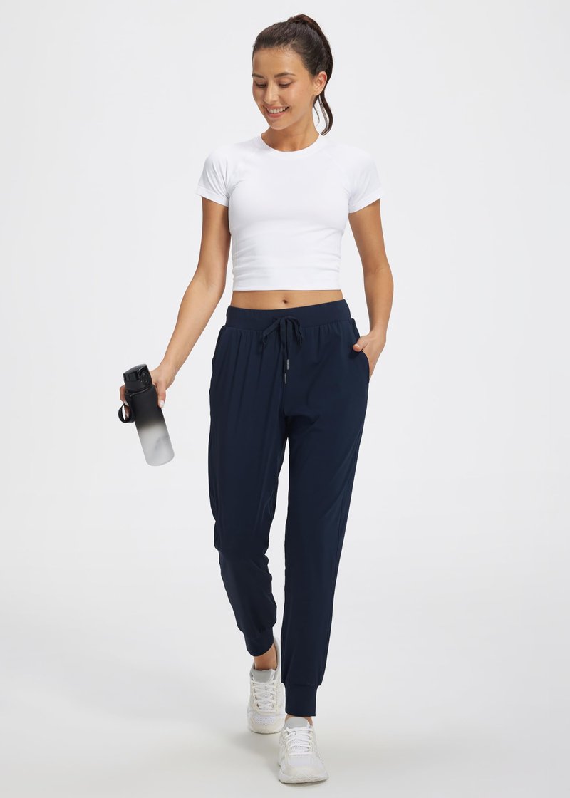 Libin Joggers for Women Tall/Regular/Petite Dance Sweatpants Athletic Workout Trousers Pants Tapered Casual Teacher Yoga Pants for Running Golf Work Cloths, Navy 3XL
